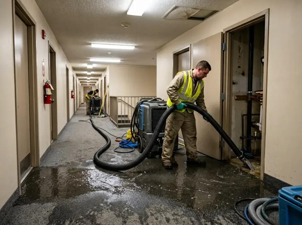 multi-unit-apartment-hallway-f-005 — frequently asked questions, Emergency Burst Pipe Water Extraction & Removal in Whitting…